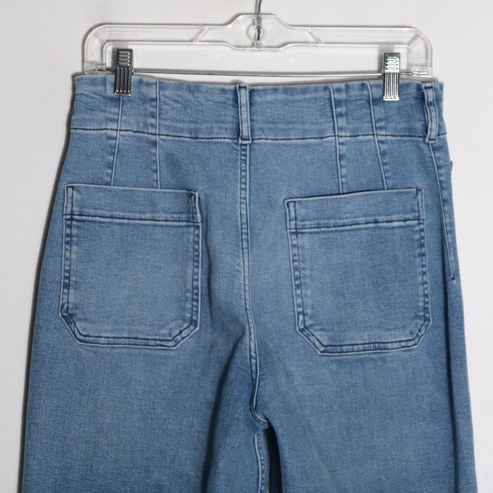 Anthropoloige Maeve Colette High Rise Wide Leg Trouser Jeans 28 Light Wash Ankle - Picture 7 of 7
